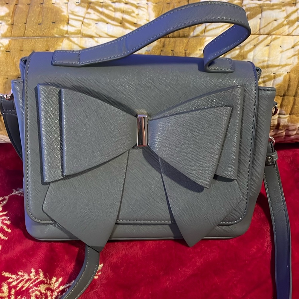 Grey Bowtie satchel bag